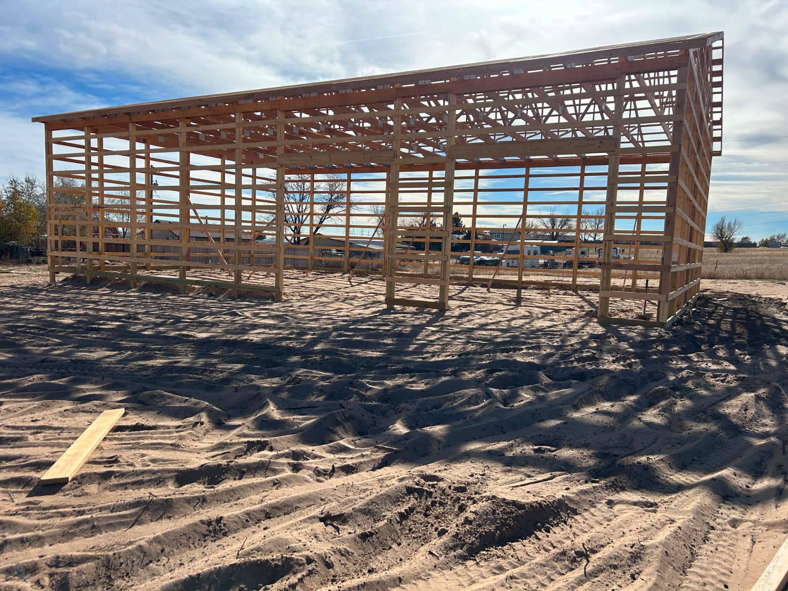 Wood framing for storage and animal structures in Colorado